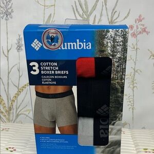 Columbia Cotton Stretch Boxer Briefs - Black, Gray, Red